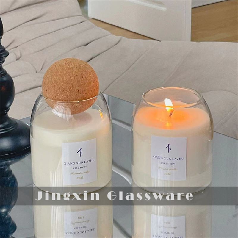 Glass Chandèl Holder Ak Cork