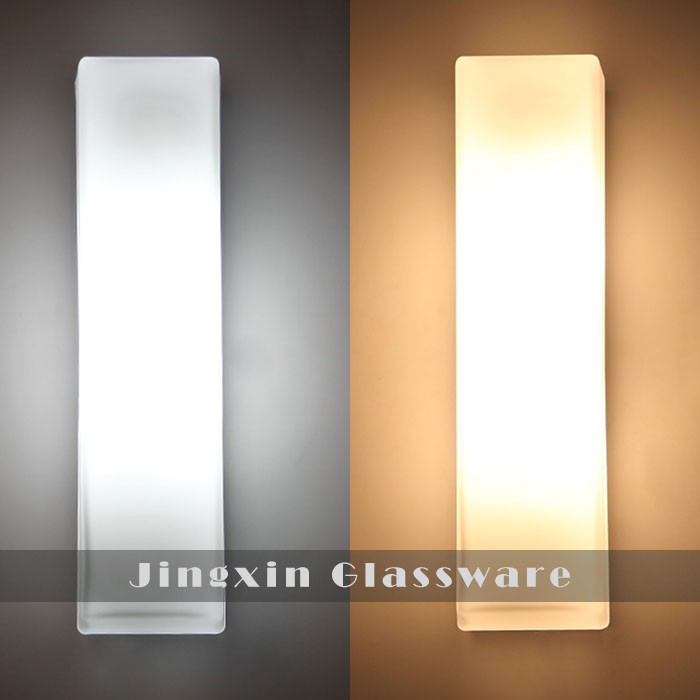 Opal Mat Rektang Glass lanp Ranplasman lonbraj