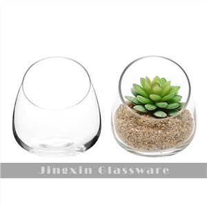 Round Bevel Glass Vase